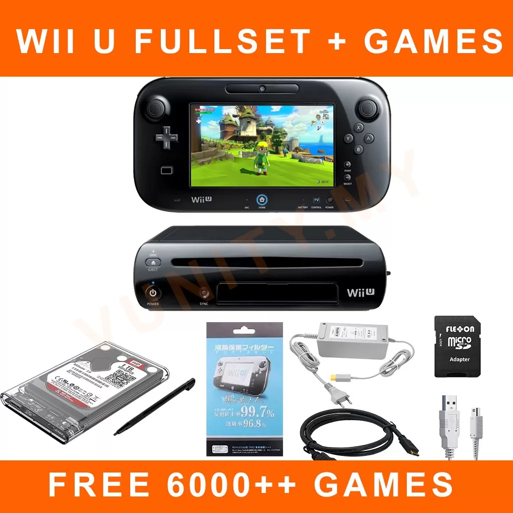Nintendo wii u console with games ps1,gba,snes, wii, retro(already jailbreak)