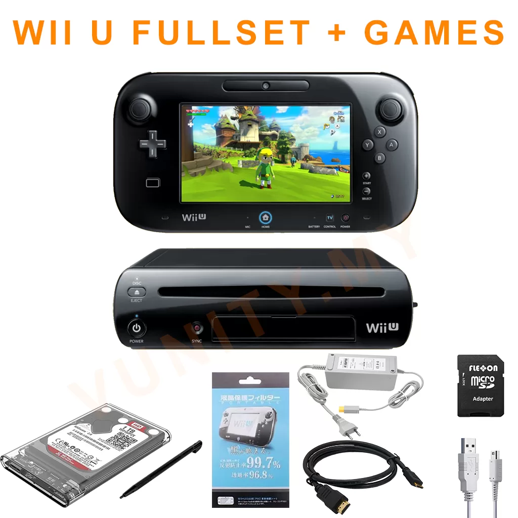 Nintendo wii u console with games ps1,gba,snes, wii, retro(already jailbreak)