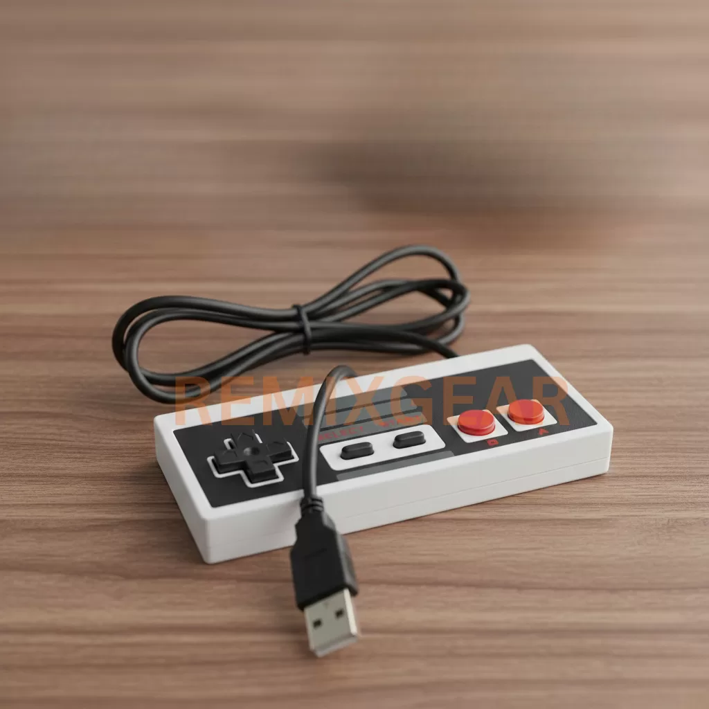 Retro 16-Bit USB Wired Gamepad – Classic SNES Style Controller for PC, Mac, Raspberry Pi & Android Box