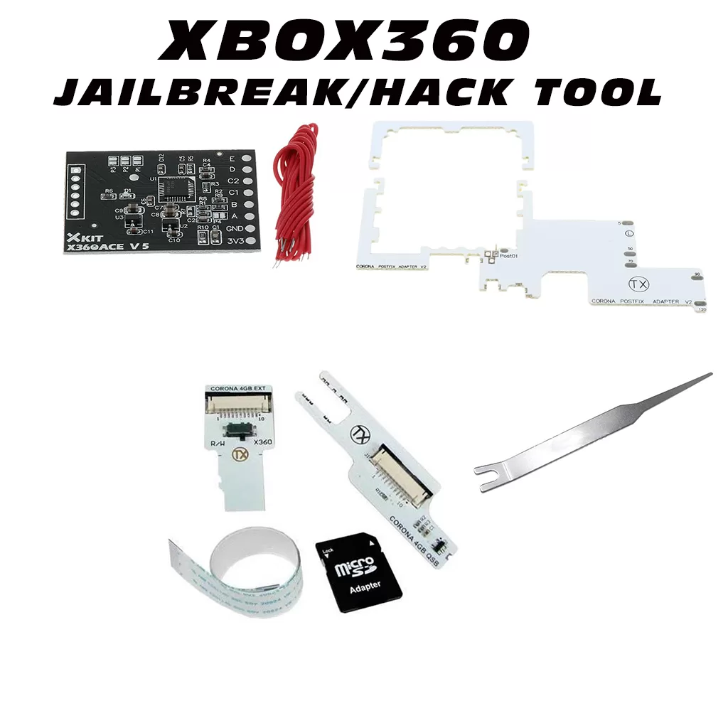 Xbox 360 Xbox360 Team Xecuter Jailbreak Tool X360 Ace V5 Corona Postfix Adapter & 4GB nand Clamp Tool