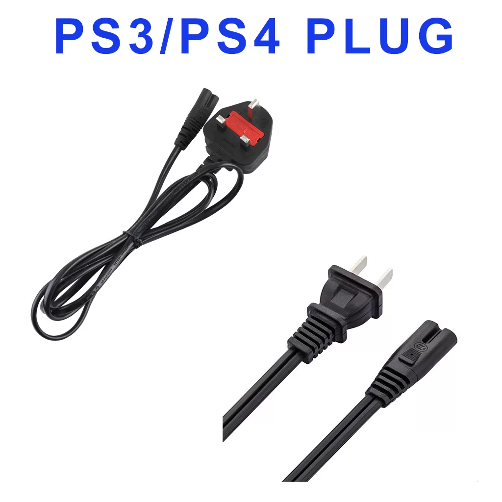 PS/PS2/PS3/XBOX/XBOX/PSP/PSV Psvita Sega DREAMCASE Playstation Universal power cord cable plug 1.5M UK 3pin and 2pin